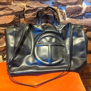 Telfar Large Black Shopping Bag